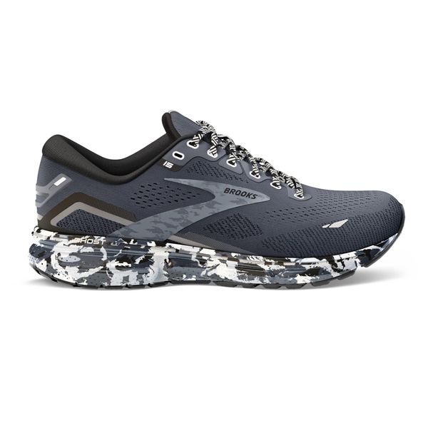 Brooks Ghost 15 Shoes Mens Size 10 Gray Camo Running Sneakers Gym 1103931D110 Brooks Ghost 15 Ebony Black Grey Camo Men main image 4