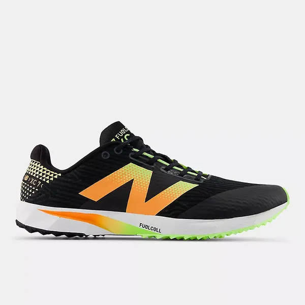 New Balance UNISEX XC Seven v5 LB Black/BleachedLimeGlo/HotMango