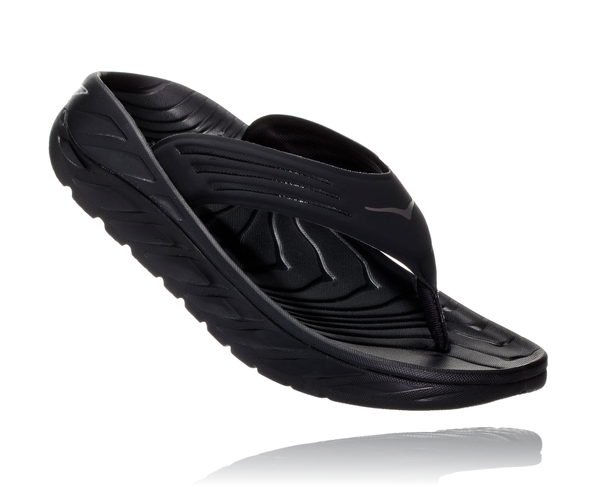 HOKA M ORA RECOVERY FLIP ブラック 27cm Hoka Men's Ora Recovery Flip Flop BDGGR BLACK/DARK GULL GRAY